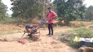 power weeder engine start after long time powerweeder minitractor farmer minipowertiller [upl. by Noakes]