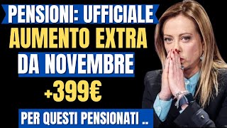 ✅PENSIONI in arrivo AUMENTO PENSIONI BASSE da 139 a 399 euro al MESE ECCO PER CHI e COME AVERLI❗️ [upl. by Dibri]