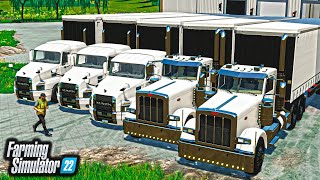 I BUILT A TRUCKING COMPANY WORTH 5000000  FS22 [upl. by Antoine978]