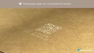 Marquage laser CO2 sur une boite en carton [upl. by Neumeyer]