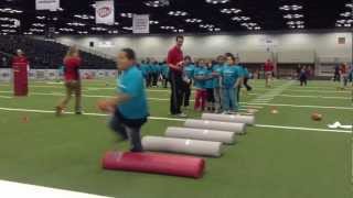 USA Football FUNdamentals  Halfback Gauntlet  Big Ten Fan Fest [upl. by Oos]