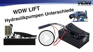 WDWLIFT Hebebühnen Pumpen Unterschiede Standard amp Professionelle pneumatische Hydraulikpumpe [upl. by Heron]