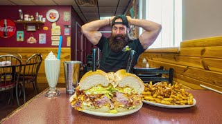 YOU ONLY GET 30 MINUTES TO FINISH THIS GIANT DELI SANDWICH CHALLENGE IN MICHIGAN  BeardMeatsFood [upl. by Asilec]