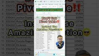 Dont use Pivot in Excel‼️Instead Use Amazing function excel exceltricks exceltutorial shorts [upl. by Peregrine277]