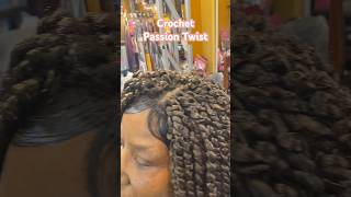 Crochet Passion Twist Install with Short Thinning Hair hair hairstyle passiontwist crochethair [upl. by Ynaffat160]