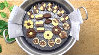 Only 5 ingredient Cookies In HomeAssorted Cookies without Oven amp Eggtea time Cookies mrs zee vlogs [upl. by Aehsa865]