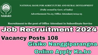 Gimik Stateon Posts Donga Apply Kabo NABARD Job Recruitment 2024 Vacancy 108 Posts [upl. by Goldi]