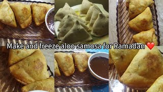 Make and freeze aloo samosa for Ramadan  Surkhabs kitchen [upl. by Hodge]