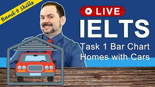 IELTS Live Class  Task 1 Writing Household with Cars Bar Chart [upl. by Bullock461]