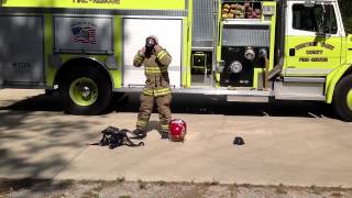 Basic Firefighter Training  Don Turnout Gear and SCBA [upl. by Shanleigh]