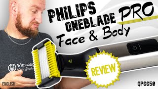 Philips OneBlade Pro Face amp Body Review ► Whole body w just one device ✅ Reviews quotMade in Germanyquot [upl. by Bobbette41]