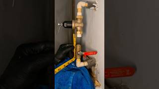 Replacing a water pressure regulator and shut off valve on CPVC 💦 plumbing plumber asmr diy [upl. by Ennis]