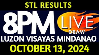 Stl Result Today 800 pm draw October 13 2024 Sunday Luzon Visayas and Mindanao Area Live [upl. by Aicilic34]