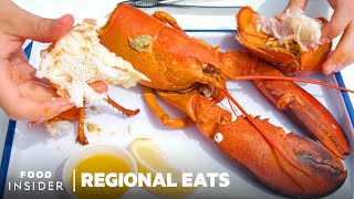 How Lobster Fishers In Maine Catch Lobster For Restaurants Around The World  Regional Eats [upl. by Adierf]