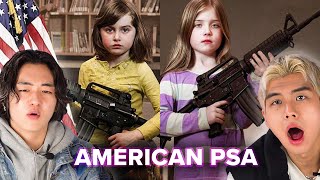 Koreans React To American PSAs That You Can Never Watch In Korea [upl. by Esiahc]