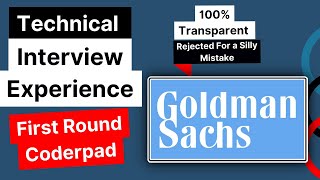 Technical Interview Experience  Review  Goldman Sachs  Software Engineer  FAANG like Interview [upl. by Nilrem509]