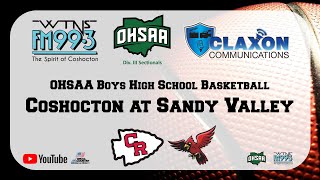 Coshocton at Sandy Valley  OHSAA Boys Basketball from FM 993 WTNS [upl. by Ydolem]