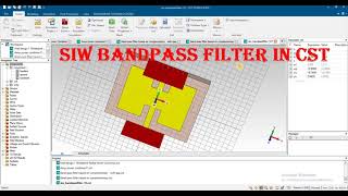 Siw bandpass filter in cst hfss notch filter bandstop filter in hfss feko ie3d cst [upl. by Olag]