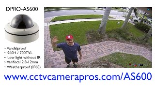 Vandalproof Dome CCTV Camera Sample Video Surveillance [upl. by Harsho]