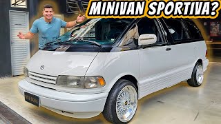 Toyota Previa 1993  Uma MINIVAN que faz DRIFT e que tem MOTOR CENTRAL [upl. by Eyak]