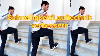 Schnelligkeit und Lauftechnik beim Treppenlaufen verbessern [upl. by Anilosi]