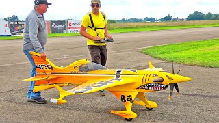 UNIQUE HIRSCHER 400 TURBO RC AIRPLANE WITH SPECIAL AIRBRUSH DESIGN FLIGHT DEMONSTRATION [upl. by Geminius769]