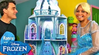 Disney Frozen Ice Castle With Queen Elsa   Disney Toy Reviews  Konas2002 [upl. by Spanjian]