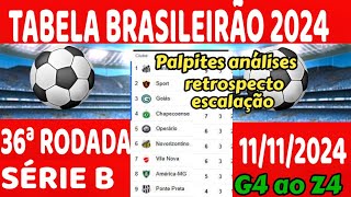 CAMPEONATO BRASILEIRO TABELA SERIE A  PALPITES BRASILEIRÃO  PALPITES DE FUTEBOL PARA HOJE [upl. by Nosak]