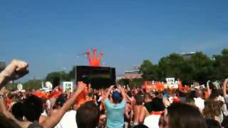 Brazil vs Netherlands Sneijders goal reaction at Museumplein [upl. by Felton33]