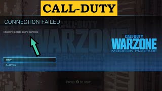 Unable to Access Online Services  Call of Duty  call of duty warzone connection failed [upl. by Eissahc37]