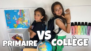 Primaire VS Collège dernier jour décole [upl. by Atinrev]