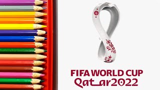 How To Draw The FIFA World Cup Qatar 2022 LOGO🏆⚽  QATAR 2022 Coloring Pages [upl. by Elisabeth]