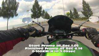 Kawasaki Z800 Acceleration 0100 KMH [upl. by Squier226]