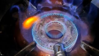 Gas Flame 🔥 Slow Motion  Fire shorts [upl. by Doretta]