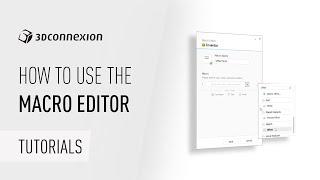 3DxWare 10  How to use the 3Dconnexion Macro Editor [upl. by Stoddart447]