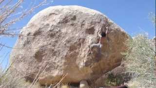 Joshua Tree Bouldering  Pumping Monzonite  V7 [upl. by Harad]