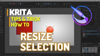 Krita How To Resize Selection [upl. by Notwal299]