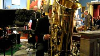 Attilio Berni plays JElle Stainer subcontrabass sax and Eppelsheim soprillo at Napoleonic Museum [upl. by Brick158]