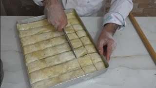 GÜLLÜOĞLU BAKLAVA NASIL YAPILIR Baklava Tarifi [upl. by Melda]