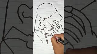 How to draw a girl with cap face hideyoutubeshortssimpledrawingstepbystep drawingideas artshort [upl. by Arytal]