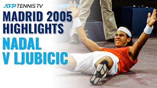 Rafa Nadal v Ivan Ljubicic Madrid 2005 Classic Tennis Highlights [upl. by Aneleasor]