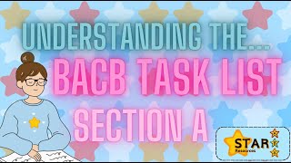 Understanding the BACB Task List part A [upl. by Morocco]