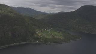 Sogndal Barsnes Hafslovannet Lustrafjorden  Flying Over Norway [upl. by Leirad]