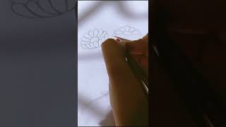 Easy flower drawing tutorial for beginners 💕art shorts [upl. by Ahseinar]