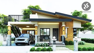 MODERN HOUSE DESIGN  ELEGANT 3 BEDROOM BUNGALOW HOUSE WITH ROOF DECK  11 x 105 meters [upl. by Nnainot]