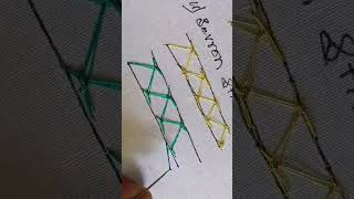 sevron stitch Day 12  day 100challengenew embroidery trending youtubevideo viralvideo design [upl. by Nahij]