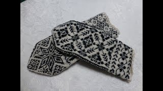 Knit fine norwegian selbu mittens step 3 decreasing to make the tip [upl. by Liahkim708]