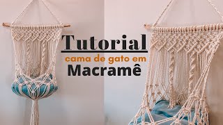 Tutorial cama de gato em Macramê  Passo a Passo [upl. by Assetal]