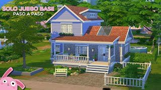 CASA SOLO CON EL JUEGO BASE  PASO A PASO 🏗 Los Sims 4 [upl. by Neirbo]