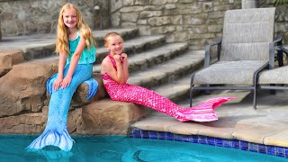 Trinity and Madison Turn Into MakeBelieve Mermaids [upl. by Dorej]